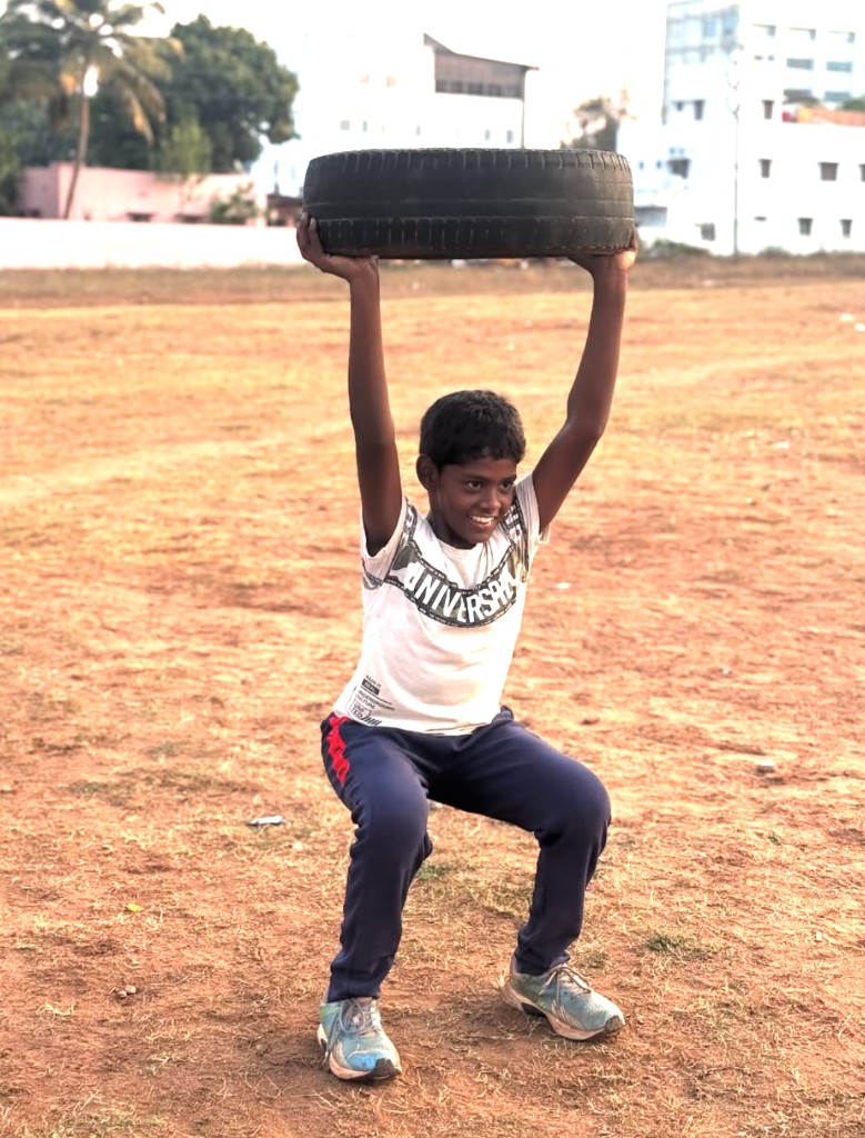 Strength and conditioning tire drill