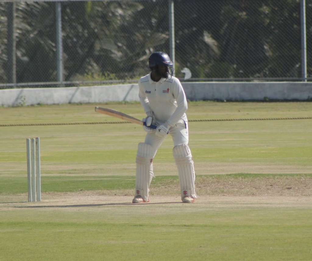 Batter set at the crease
